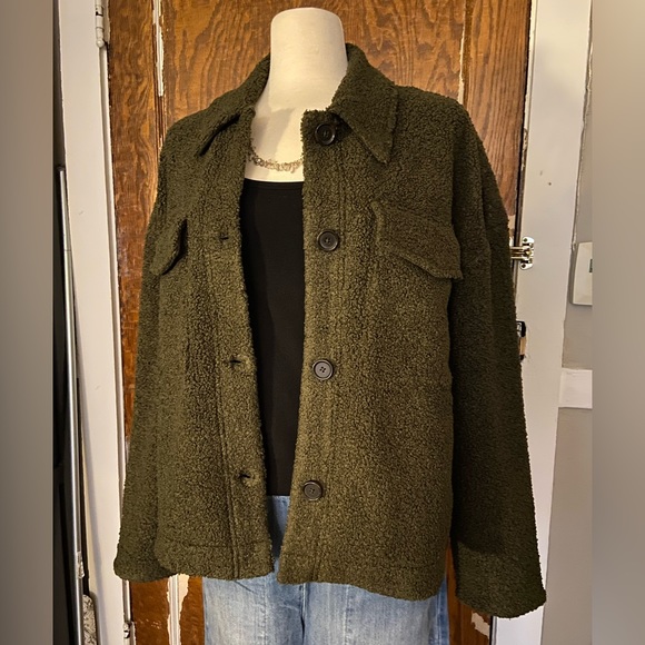 BANANA REPUBLIC Ladies Sherpa Trucker Jacket sz XL - Picture 1 of 10